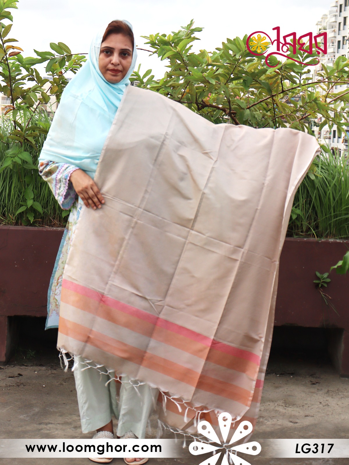 Moslin Silk Orna | মসলিন সিল্ক ওড়না (LGS317)