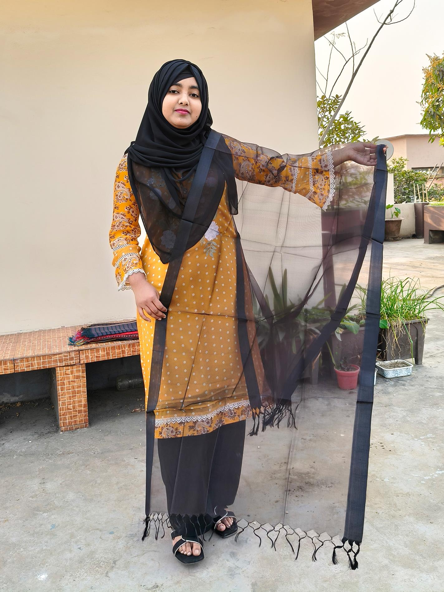 Moslin Silk Orna | মসলিন সিল্ক ওড়না (LGM005)