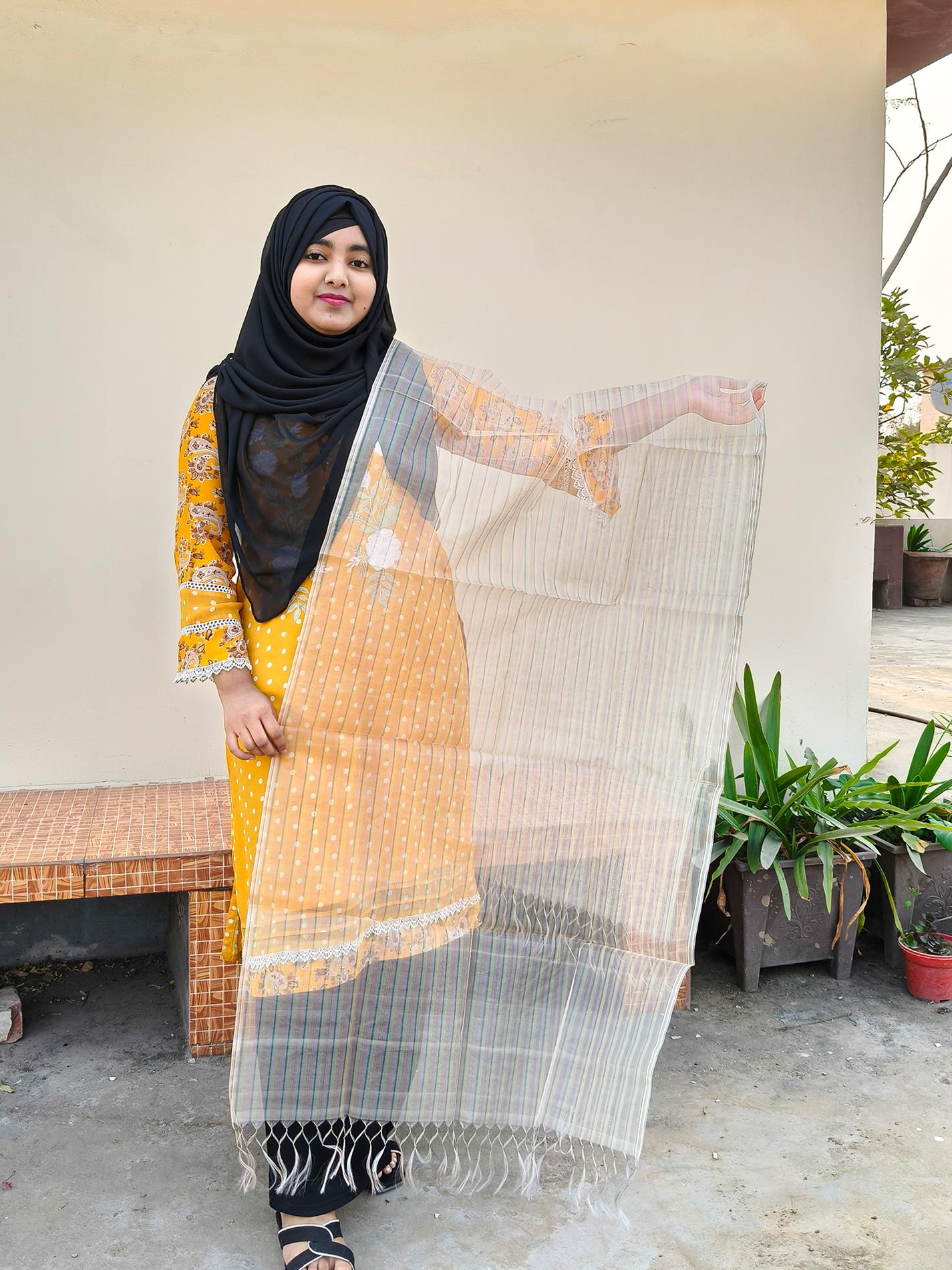 Moslin Silk Orna | মসলিন সিল্ক ওড়না (LGM009)