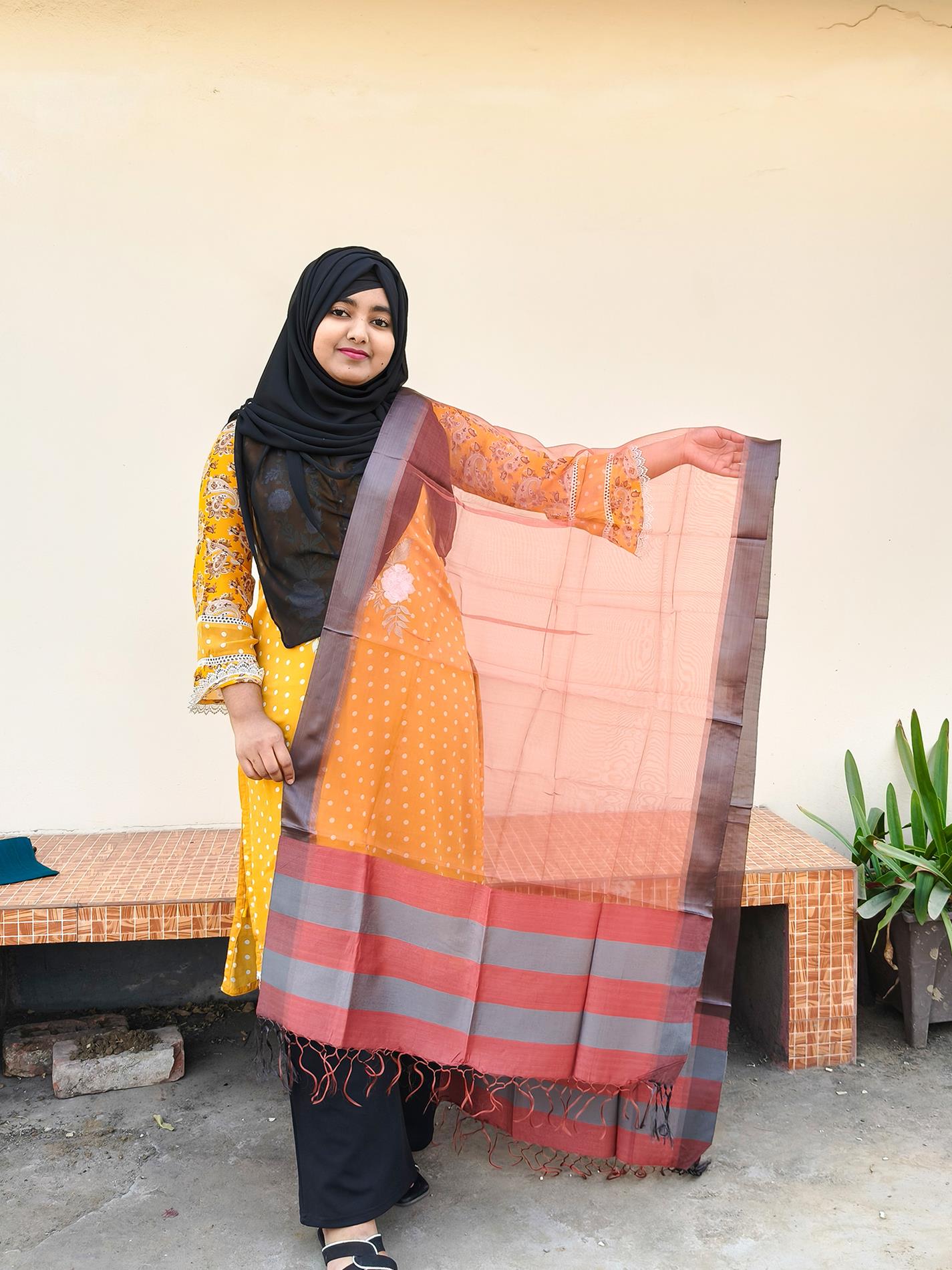 Moslin Silk Orna | মসলিন সিল্ক ওড়না (LGM012)