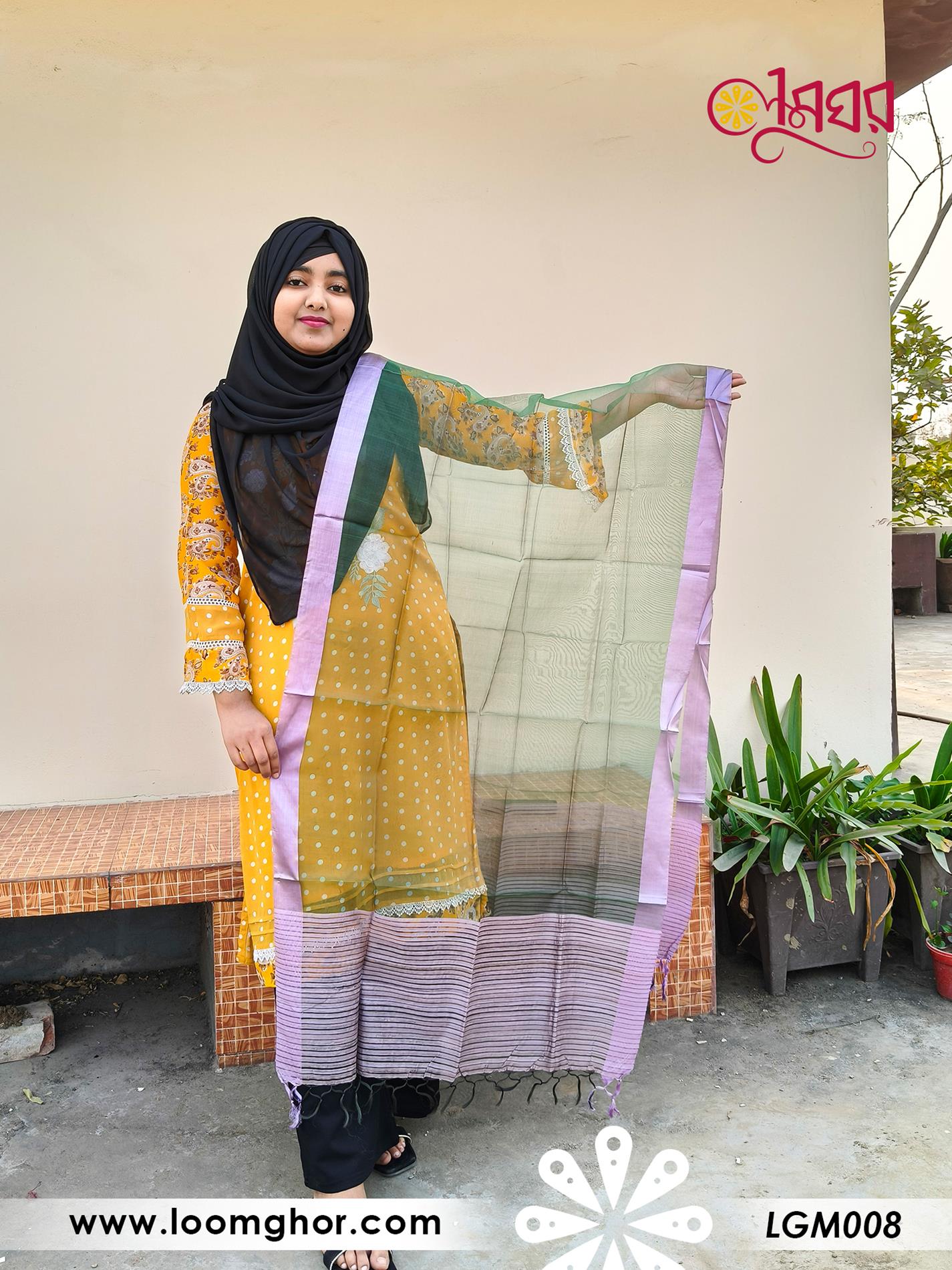 Moslin Silk Orna | মসলিন সিল্ক ওড়না (LGM008)